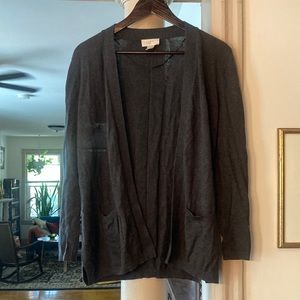 LOFT grey cardigan sweater